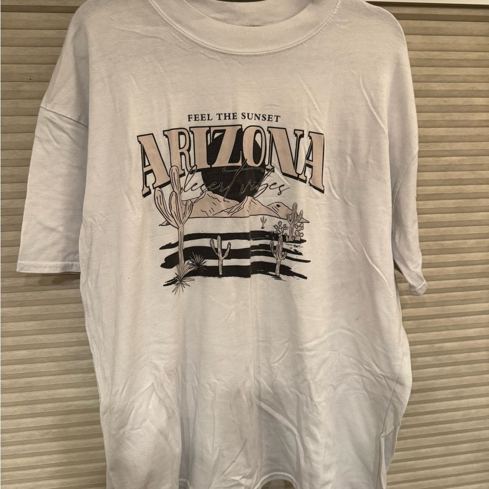 Boohoo Arizona Graphic Tee - White